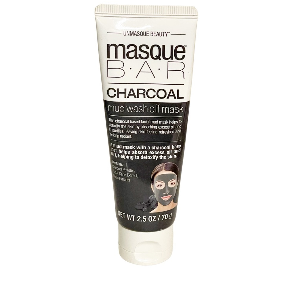 MASQUE BAR CHARCOAL MUD WASH OFF MASK 2.5 OZ Skincare Face NEW Beauty